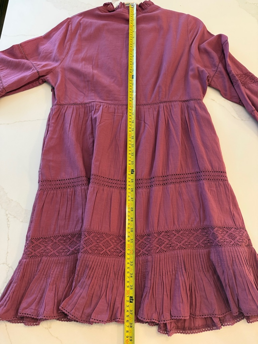 Sundance Mauve Ruffle Tiered Dress - Picture 6 of 8